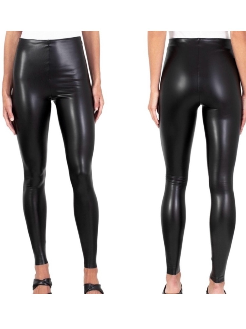 Like New Joie Faux Leather Leggings Black Size Medium